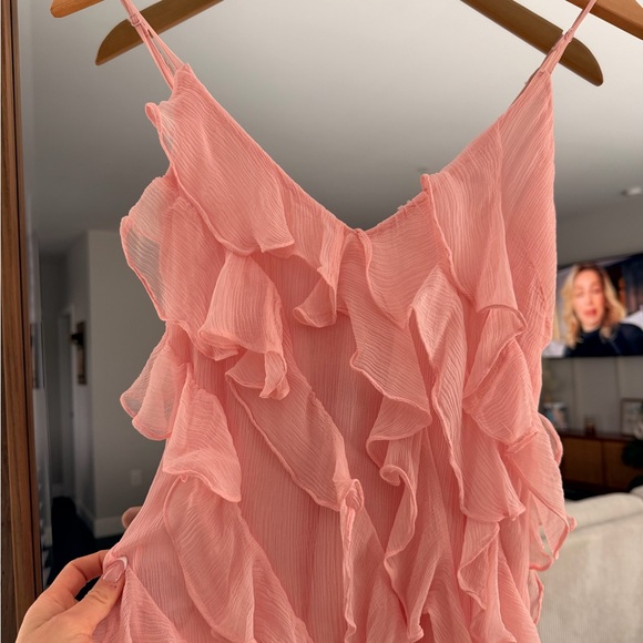 BHLDN Anthropologie Jia Bias-Cut Ruffled V-Neck Gown - Picture 6 of 10